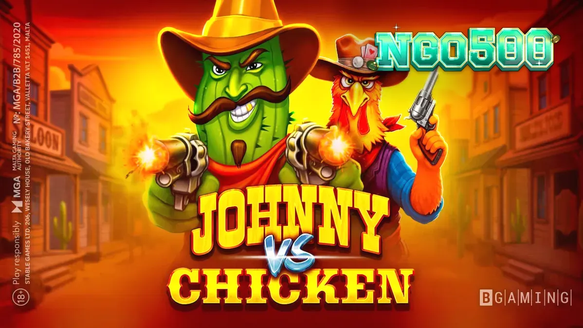 Karakter Johnny Cash dan Chicken dalam slot Wild West